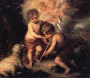 Bartolome Esteban Murillo Infant Christ Offering a Drink of Water to St.Fohn oil painting reproduction